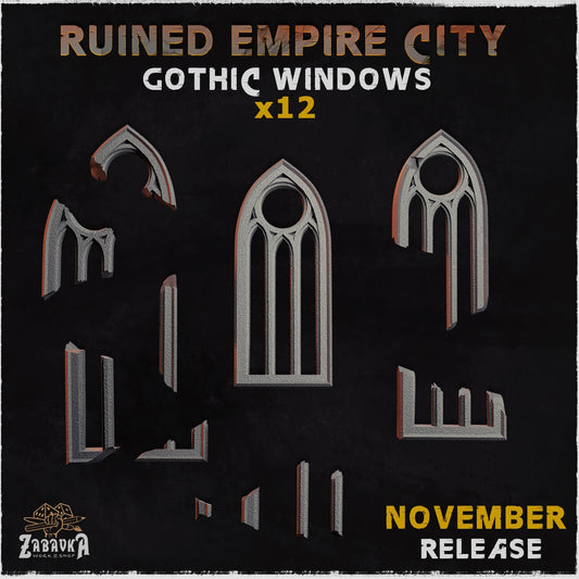 Ruined Empire City basing Gothic windows - Zabavka Workshop