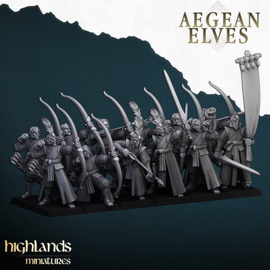 Aegean Elves Archers 12x- Highlands Miniatures