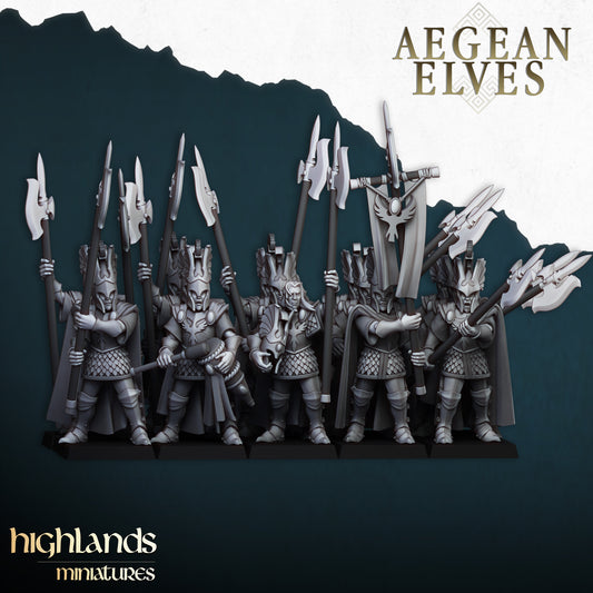 Aegean Elves Mycenaean Guard 15x - Highlands Miniatures