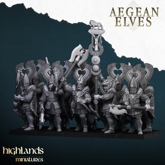 Aegean Elves Nemean Lions 10x  - Highlands Miniatures