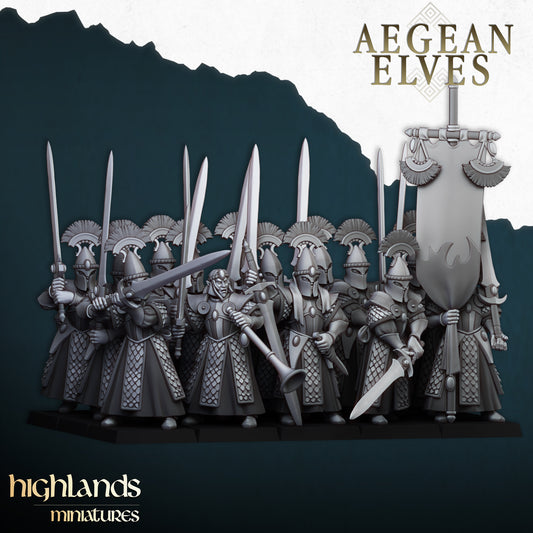 Aegean Elves Swords of Messara 15x - Highlands Miniatures